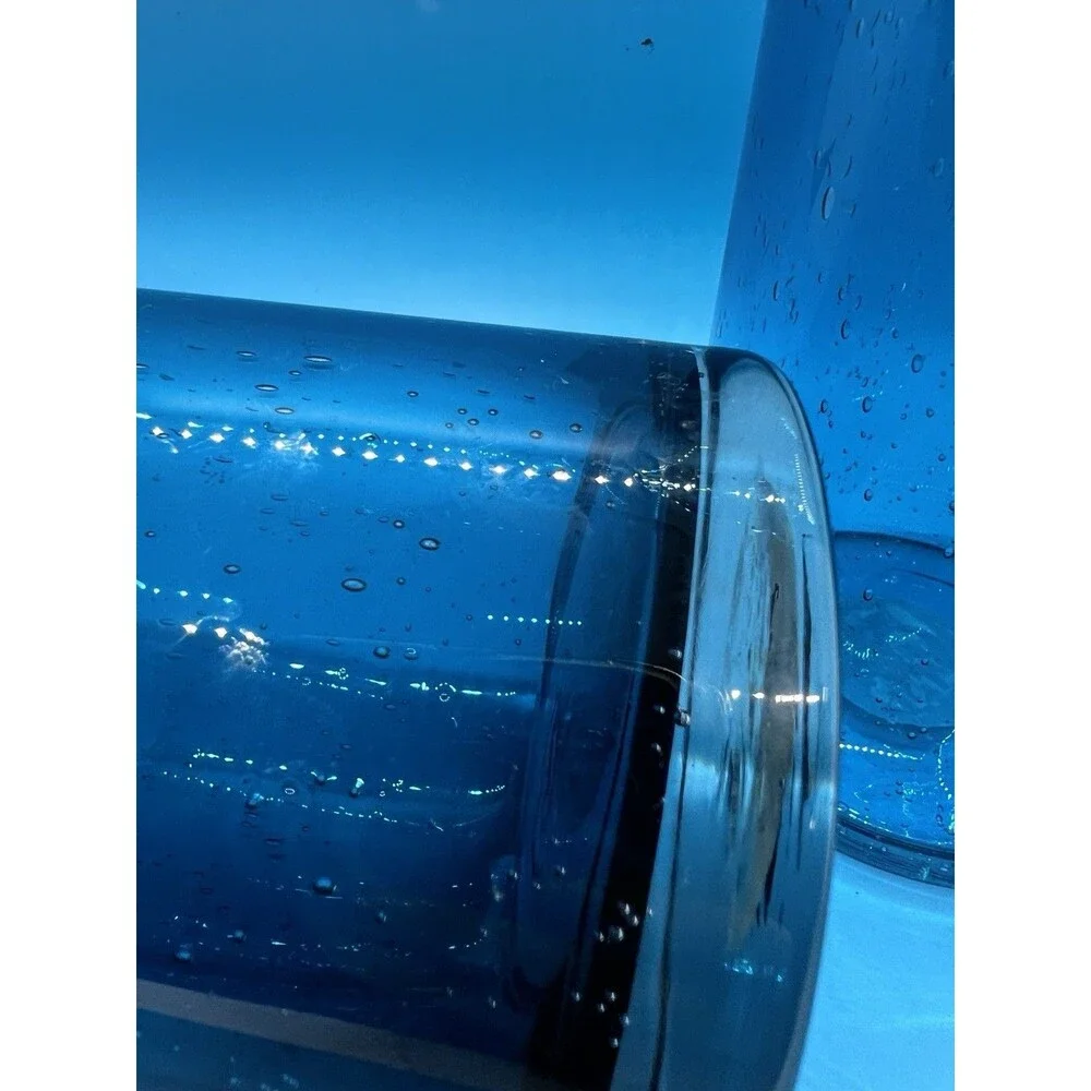 Set Of 2 Vases tall heavy 2014 Target blue 8 1/2:
